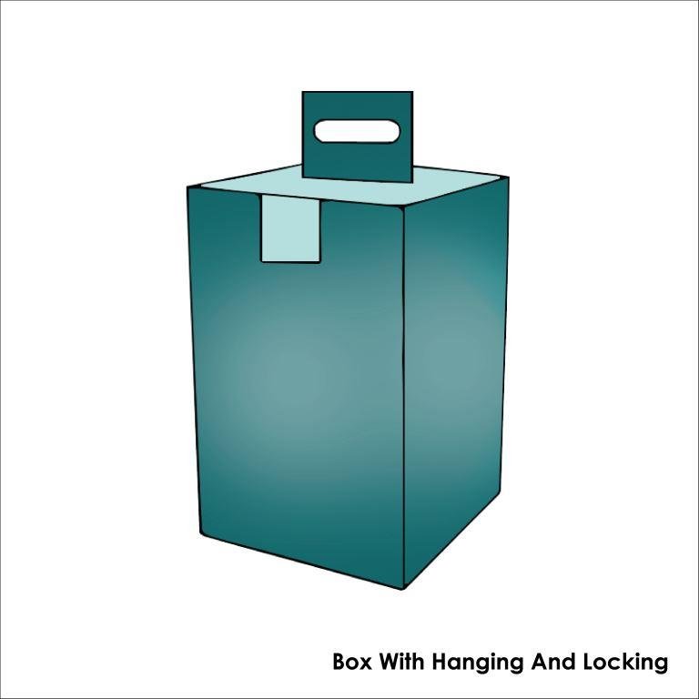 BOX WITH HANGING AND LOCKING