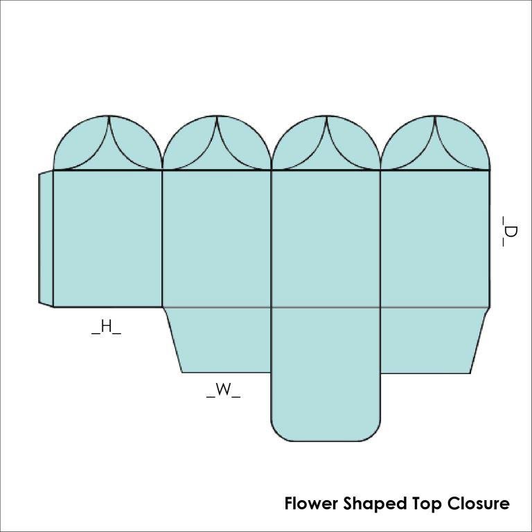 FLOWER SHAPED TOP CLOSURE