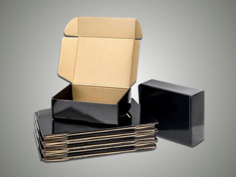 black corrugated boxes 1